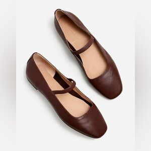 Madewell Leather Greta Ballet Flat Chocolate Raisin size 10